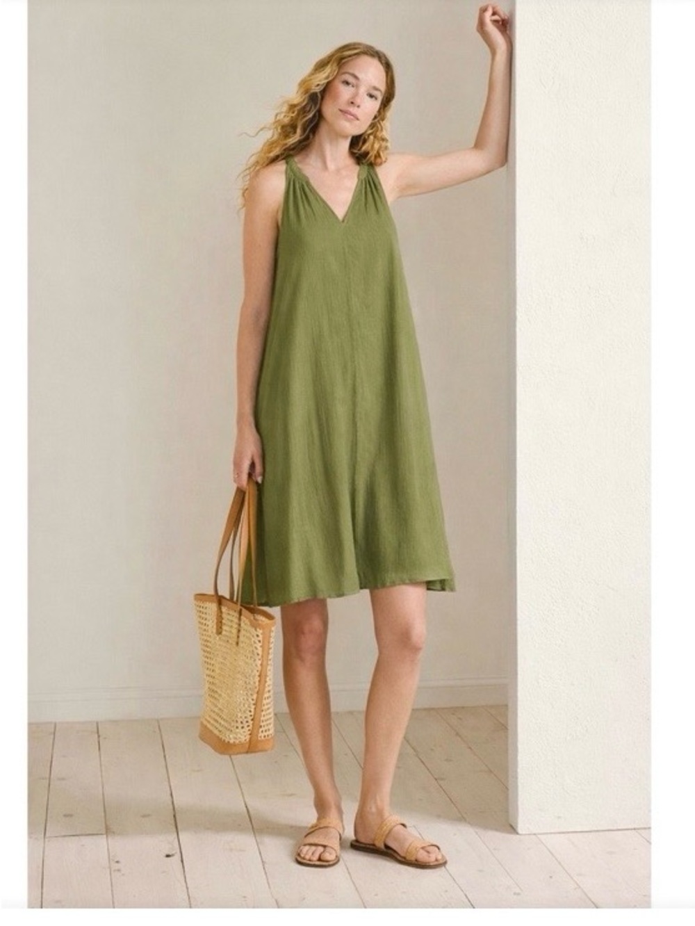 Garnet Hill black Sleeveless V-Neck Dress /coverup SzS lined